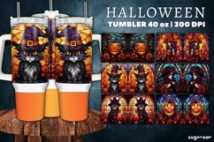 Stained Glass Halloween Tumbler Wrap | 40 Oz | Sublimation Product Image 1