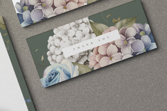 greenery wedding invitation card with hydrangea watercolor Product Image 7