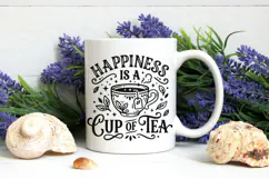 Happiness Is A Cup Of Tea Svg, Tea Lover Svg, Tea Time Svg. Product Image 8