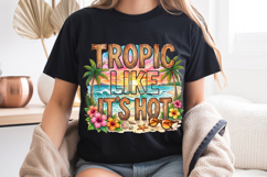 Tropic Like It's Hot PNG, Rustic Beach Sunset Sublimation Product Image 7