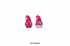 Watercolor family of gnomes with raspberries Product Image 4