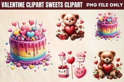 Valentine Sweets Clipart PNG Product Image 1