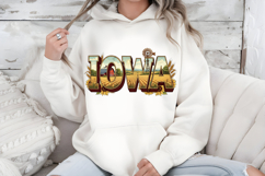 Iowa State Pride PNG, Vintage Farmhouse sublimation Design Product Image 7