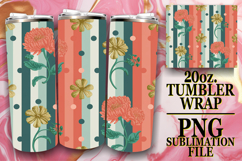 Vibrant spirit 20oz tumbler wrap, Gold Flower Product Image 1