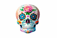 Sugar skull PNG, Day of the Dead clipart, Dia de los muertos Product Image 8