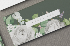 wedding card invitation set with roses flower wreath Product Image 4