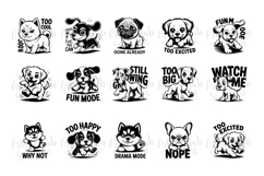 Funny Dog SVG Bundle, Cartoon Puppy Quotes, Dog sayings svg Product Image 4