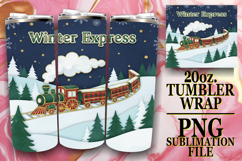 Sublimation Wonders 20oz tumbler wrap, Christmas Product Image 1