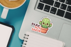Funny Quotes Cactus Stickers Set - PNG Product Image 7