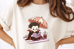 Vampire Beach Book Club Clipart Halloween PNG Bundle Product Image 7