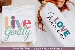 Boho Inspirational Sleeve SVG Bundle, Positive Quotes SVG Product Image 7