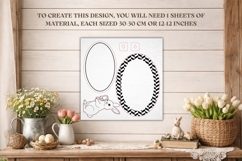 Spring Rabbit Wall Sign Laser Cut | Wall Decor | SVG Product Image 3