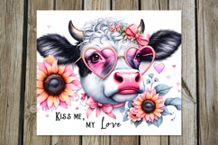 Cow with lowers | 8 western tumbler sublimation designs Product Image 7