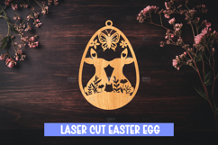 Easter Egg Ornament Laser Cut File Product Image 1