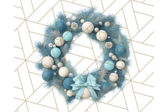 Christmas Wreath Clipart, Holiday Greenery PNG Illustrations Product Image 3