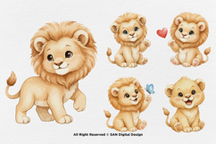 15 Bundle Watercolor The Lion King Jungle Roar Predator Wild Product Image 7