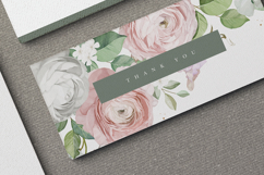 wedding card invitation set with roses flower wreath Product Image 6