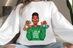 Christmas motivational women png design for T-shirts Product Image 4