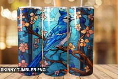 Stained Glass Blue Jay Tumbler Design Product Image 1