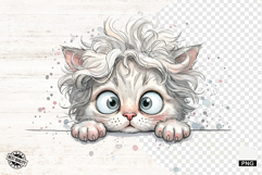 Whimsical Peeking Cat Png - Cats Clipart Product Image 1