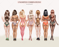 Boudoir Lingerie Clipart Portrait Creator Product Image 6