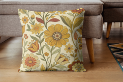 Retro 70s Wildflowers Seamless Pattern, Groovy Vintage Product Image 7