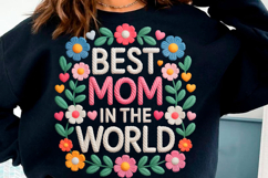 Mother's Day PNG, Faux Yarn Mama PNG Product Image 1