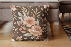 Chocolate Toile Digital Paper Pack, Vintage Floral Toile Product Image 7