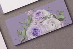 beautiful wedding card invitation set with roses flower Product Image 7