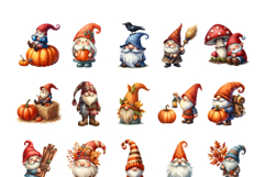 Fall Gnomes Clipart, Autumn Clipart Product Image 7