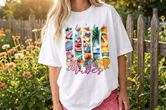 Summer Vibes PNG sublimation |Beach &amp; Summer PNG T-Shirt Product Image 4