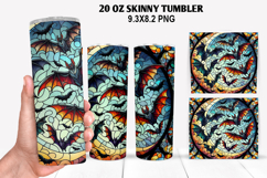 Halloween Skinny Tumbler 20oz Wrap Design, Halloween Tumbler Product Image 1