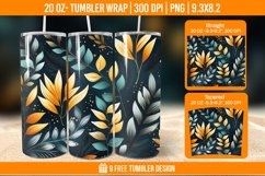 Leaf Tumbler Wrap Designs, Sublimation Wrap Product Image 1