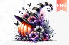 Flowers Halloween Sublimation - Flowers Clipart PNG Design Product Image 1