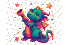 Cute Fantasy Dragon Clipart PNG, Bold Baby Dragon Clip Art Product Image 3