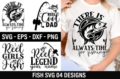 Fishing SVG Design - There is always time for fishing Product Image 1