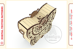 Wooden clutch purse v113 - laser cut vector - Glowforge file Product Image 7