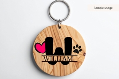 Pet Paws Split Monogram svg Bundle - 26 Letters Product Image 7