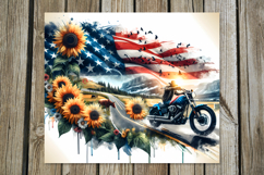 Motorcycle patriot | 4 Skinny tumbler sublimation designs P2 Product Image 3