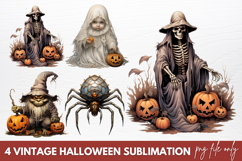 Vintage Halloween Sublimation Clipart Product Image 1