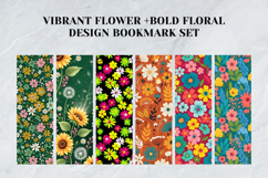Vibrant Flower &amp; Bold Floral Bookmark Set,Bright Modern Product Image 7