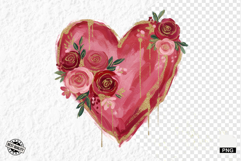 Floral Hearts PNG Clipart Product Image 1