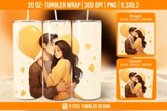 Valentines day Tumbler Wrap Designs, Sublimation Wrap Product Image 1