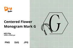 Centered Flower Monogram Mark Product Image 1