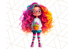 Teen Girl Clipart PNG, Fun Character Illustration Product Image 3