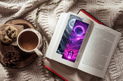 Fantasy Celestial Landscape Bookmark Set,Cosmic Galaxy Book Product Image 7