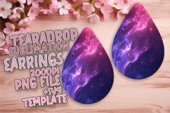 Colorful Gradient Teardrop Earrings for Sublimation Product Image 1