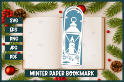10 Christmas Bookmark Paper cut SVG, Layered paper cut Product Image 8