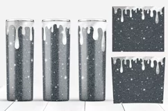 Skinny tumbler design. 20 oz, Shine Glitter Sublimation PNG. Product Image 9