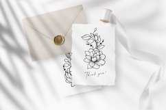 Line art Flowers and Wreath Product Image 6